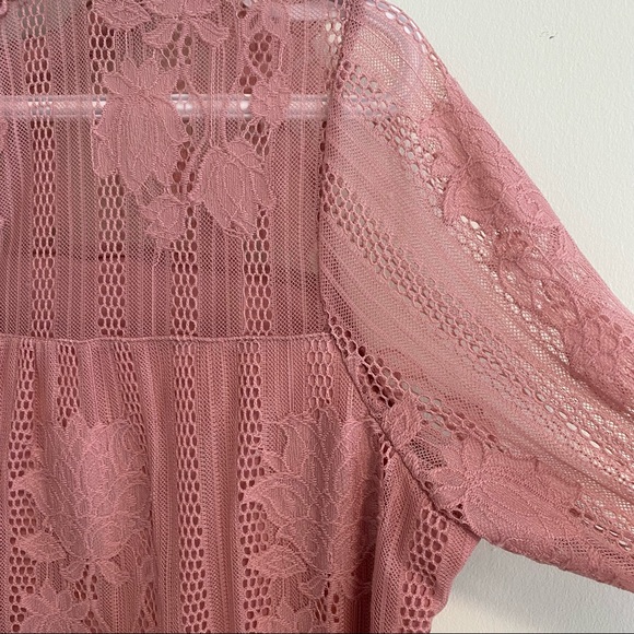 Soho pink mesh floral blouse Size XS - Picture 5 of 16